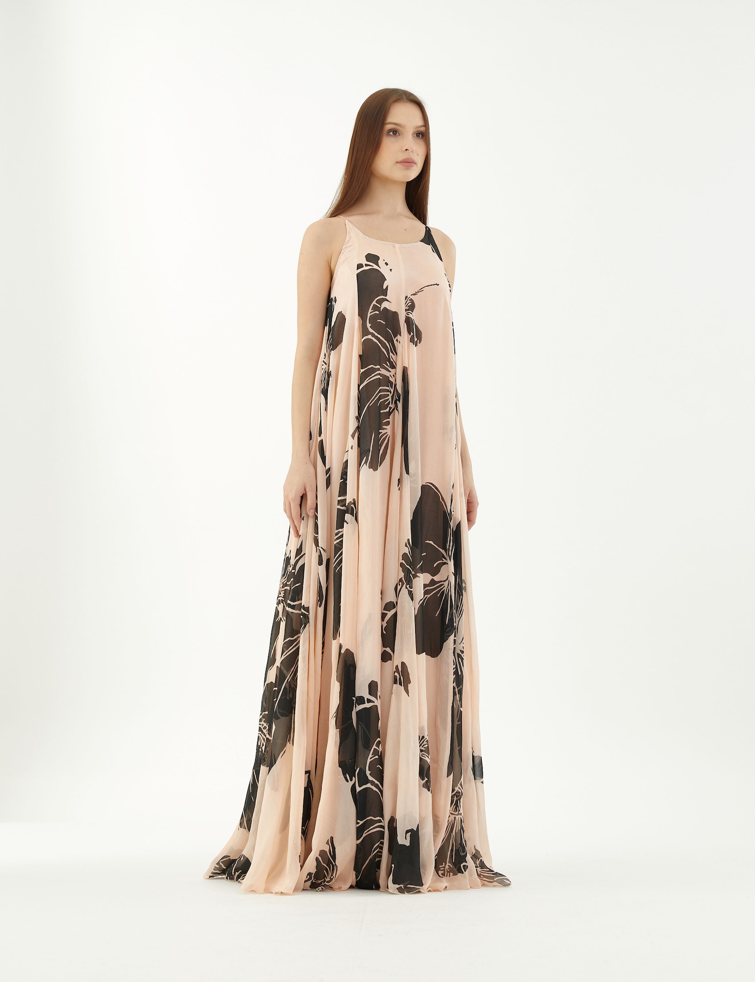 Sleeveless Black Floral Maxi Dress | LOVESTITCH
