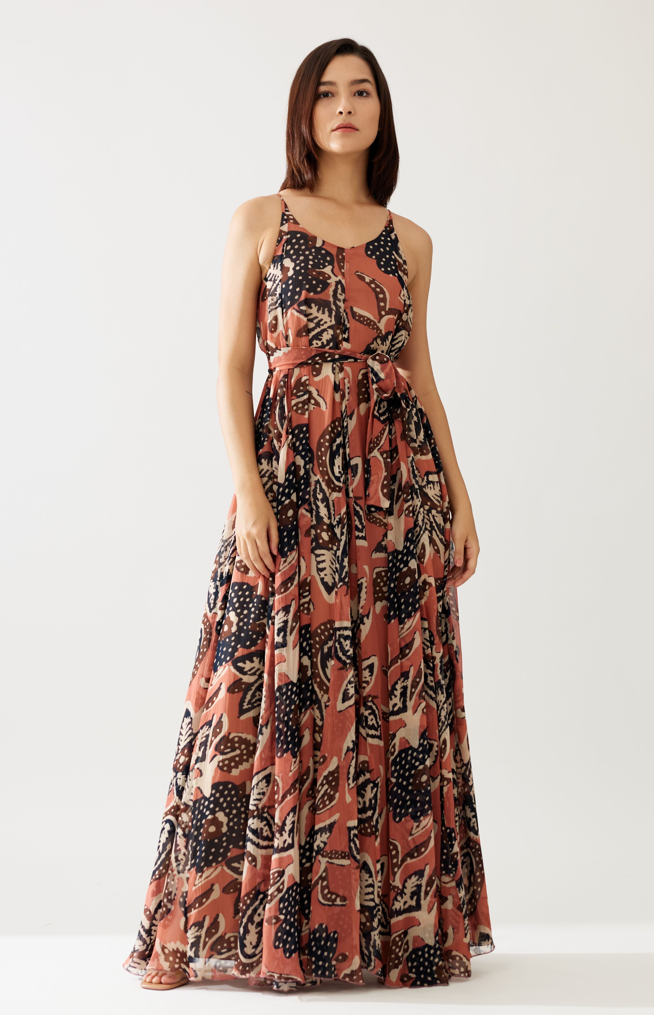 Long sleeveless gowns sale